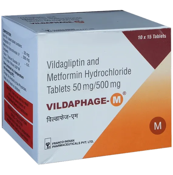vildaphage m tablet 15's